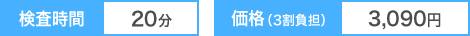 時間20分 価格（３割負担）3090円