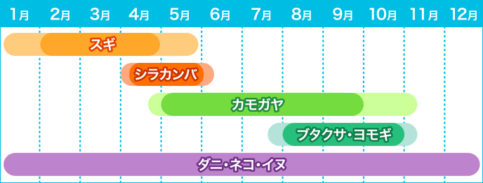 アレルゲンの時期